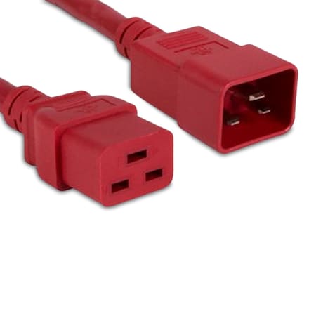 Enet C19 TO C20 6FT RED POWER CORD C19C20-RD-6F-ENC